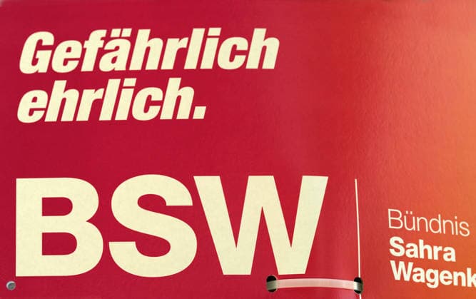 Wahlplakat GER, Berlin, 20260803, Wahlplakat , Landtagswahl, Landtagswahlen, BSW, Sahra Wagenknecht *** Election poster GER, Berlin, 20260803, Election poster, State election, State elections, BSW, Sahra Wagenknecht