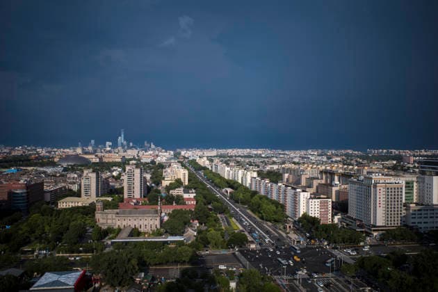 (260803) -- BEIJING, Aug. 3, 2026 -- This photo taken on Aug. 3, 2026 shows a view after rain in downtown Beijing, capital of China. ) CHINA-BEIJING-VIEW (CN) ZhangxXiaoyu 