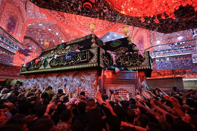 Arbaeen commemorations held in Iraq KARBALA, IRAQ - AUGUST 3: Thousands of pilgrims attend the Arbaeen commemorations marking the 40th day after the martyrdom of Imam Hussein, the grandson of the Prophet Muhammad, and his 72 companions, visited the Imam Hussein Shrine visiting in Karbala, Iraq, on August 3, 2026. Murtadha Al-Sudani Anadolu Karbala Iraq. Editorial use only. Please get in touch for any other usage.  Copyright: x2026xAnadoluxMurtadhaxAl-Sudanix
