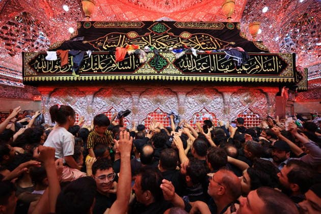 Arbaeen commemorations held in Iraq KARBALA, IRAQ - AUGUST 3: Thousands of pilgrims attend the Arbaeen commemorations marking the 40th day after the martyrdom of Imam Hussein, the grandson of the Prophet Muhammad, and his 72 companions, visited the Imam Hussein Shrine visiting in Karbala, Iraq, on August 3, 2026. Murtadha Al-Sudani Anadolu Karbala Iraq. Editorial use only. Please get in touch for any other usage.  Copyright: x2026xAnadoluxMurtadhaxAl-Sudanix
