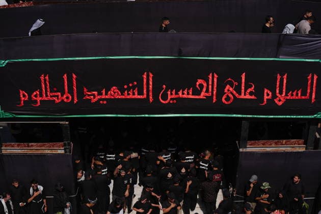 Arbaeen commemorations held in Iraq KARBALA, IRAQ - AUGUST 3: Thousands of pilgrims attend the Arbaeen commemorations marking the 40th day after the martyrdom of Imam Hussein, the grandson of the Prophet Muhammad, and his 72 companions, visited the Imam Hussein Shrine visiting in Karbala, Iraq, on August 3, 2026. Murtadha Al-Sudani Anadolu Karbala Iraq. Editorial use only. Please get in touch for any other usage.  Copyright: x2026xAnadoluxMurtadhaxAl-Sudanix