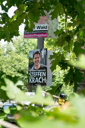 Berlin,03.08.2026,Wahlplakat der Partei SPD Steffen Krach zur Wahl zum 20.Abgeordnetenhaus von Berlin sowie zu den Bezirksverordnetenversammlungen am 20.09.2026. *** Berlin, August 3, 2026—Election poster for the SPD party’s candidate Steffen Krach for the election to the 20th Berlin House of Representatives and the district councils on September 20, 2026