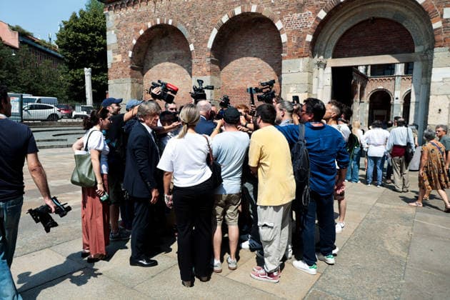 IPA87213262 - Milan: Don Mazzi™s Funeral at the Basilica of Sant™Ambrogio  Copyright: xFrancescoxEnriquezx xPoolxEnriquezxPiaggesix 87213262