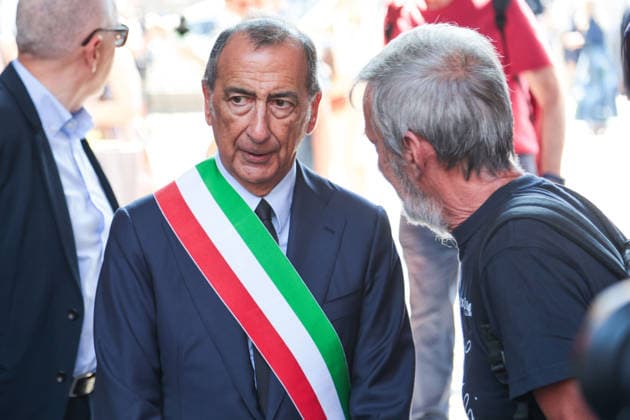 IPA87213536 - Milan: Don Mazzi™s Funeral at the Basilica of Sant™Ambrogio. Pictured: Mayor Beppe Sala  Copyright: xFrancescoxEnriquezx xPoolxEnriquezxPiaggesix 87213536