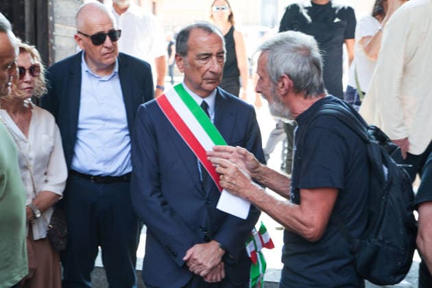 IPA87213542 - Milan: Don Mazzi™s Funeral at the Basilica of Sant™Ambrogio. Pictured: Mayor Beppe Sala  Copyright: xFrancescoxEnriquezx xPoolxEnriquezxPiaggesix 87213542