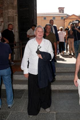 IPA87213895 - Milan: Don Mazzi™s Funeral at the Basilica of Sant™Ambrogio Pictured: Lele Mora  Copyright: xDuilioxPiaggesix xPoolxEnriquezxPiaggesix 87213895