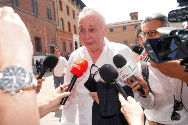 IPA87213897 - Milan: Don Mazzi™s Funeral at the Basilica of Sant™Ambrogio Pictured: Lele Mora  Copyright: xDuilioxPiaggesix xPoolxEnriquezxPiaggesix 87213897
