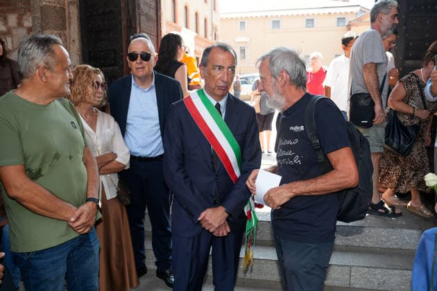 IPA87214038 - Milan: Don Mazzi™s Funeral at the Basilica of Sant™Ambrogio Pictured: Mayor Beppe Sala  Copyright: xDuilioxPiaggesix xPoolxEnriquezxPiaggesix 87214038