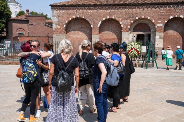IPA87214119 - Milan: Don Mazzi™s Funeral at the Basilica of Sant™Ambrogio  Copyright: xDuilioxPiaggesix xPoolxEnriquezxPiaggesix 87214119