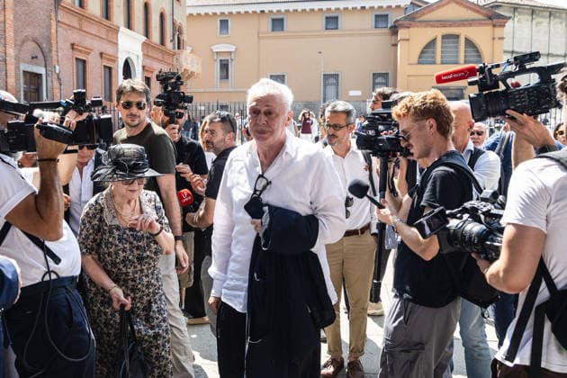 IPA87214166 - Milan: Don Mazzi™s Funeral at the Basilica of Sant™Ambrogio Pictured: Lele Mora  Copyright: xFrancescoxEnriquezx xPoolxEnriquezxPiaggesix 87214166