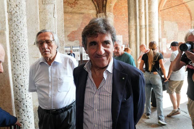 IPA87214056 - Milan: Don Mazzi™s Funeral at the Basilica of Sant™Ambrogio Pictured: Urbano Cairo  Copyright: xDuilioxPiaggesix xPoolxEnriquezxPiaggesix 87214056