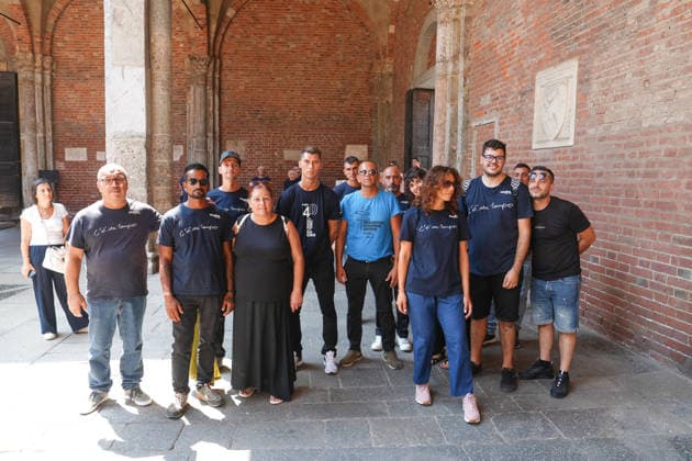 IPA87214091 - Milan: Don Mazzi™s Funeral at the Basilica of Sant™Ambrogio In the photo: the young people of the Exodus community  Copyright: xDuilioxPiaggesix xPoolxEnriquezxPiaggesix 87214091
