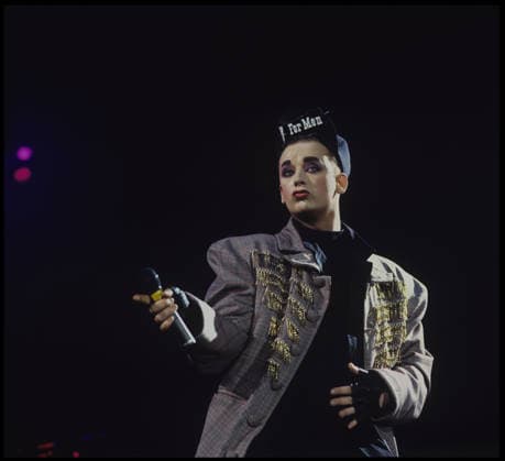 BOY GEORGE . Concert au printemps de Bourges de 1988. Pascal Victor ArtComPress via Opale.photo RECORD DATE NOT STATED *** BOY GEORGE Concert at the 1988 Printemps de Bourges Festival; Photo by Pascal Victor, ArtComPress via Opale Photo; DATE NOT SPECIFIED  Copyright: x PascalxVictor ArtComPressxviaxopale.photox