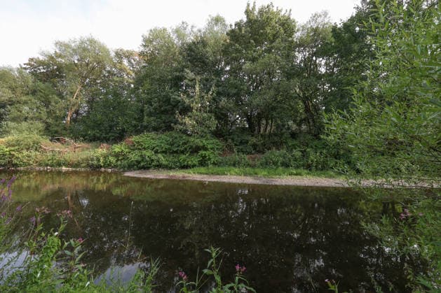 Sommer im Siegerland. Der Fluss Sieg wie hier bei Niederschelden fuehrt (führt) zur Zeit wenig Wasser, Niedrigwasser. Die Bezirksregierung Arnsberg untersagt daher die Wasserentnahme im Regierungsbezirk u.a. aus der Sieg aufgrund anhaltender Trockenheit. Sommer im Siegerland am 03.08.2026 in Siegen Deutschland. *** Summer in the Siegerland: The Sieg River, as seen here near Niederschelden, is currently carrying very little water, Low Water Levels: The Arnsberg District Government has therefore banned water extraction in the district—including from the Sieg—due to persistent drought. Summer in the Siegerland on August 3, 2026, in Siegen, Germany