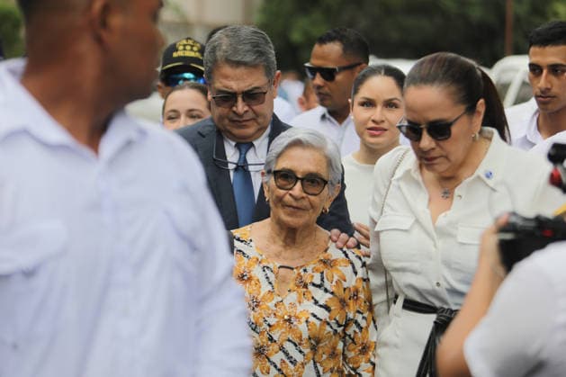 Former Honduran President Hernandez appears before Supreme Court over corruption allegations TEGUCIGALPA, HONDURAS - AUGUST 3: Former Honduran President Juan Orlando Hernandez arrives at the Supreme Court of Justice to attend his initial hearing regarding alleged corruption cases during his presidency in Tegucigalpa, Honduras on August 3, 2026. Emilio Flores Anadolu Tegucigalpa Honduras. Editorial use only. Please get in touch for any other usage.  Copyright: x2026xAnadoluxEmilioxFloresx