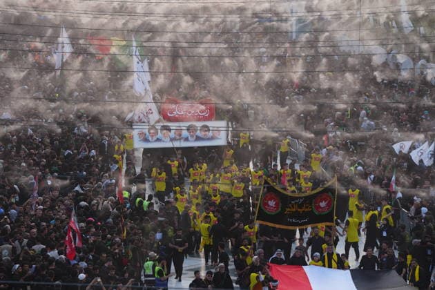 Arbaeen commemorations continue in Karbala KARBALA, IRAQ - AUGUST 3, 2026: Pilgrims gather at the shrines of Imam Hussein and his brother Abbas during the Arbaeen commemorations in Karbala, Iraq, on August 3, 2026. Local and foreign visitors continued to arrive in the holy city to mark Arbaeen, the 40th day after the martyrdom of Prophet Muhammad s grandson Imam Hussein and his 72 companions in the Battle of Karbala. Murtadha Al-Sudani Anadolu Karbala Iraq. Editorial use only. Please get in touch for any other usage.  Copyright: x2026xAnadoluxMurtadhaxAl-Sudanix