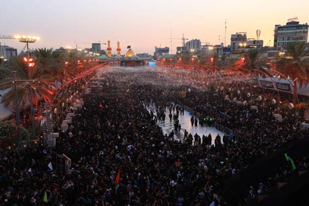 Arbaeen commemorations continue in Karbala KARBALA, IRAQ - AUGUST 3, 2026: Pilgrims gather at the shrines of Imam Hussein and his brother Abbas during the Arbaeen commemorations in Karbala, Iraq, on August 3, 2026. Local and foreign visitors continued to arrive in the holy city to mark Arbaeen, the 40th day after the martyrdom of Prophet Muhammad s grandson Imam Hussein and his 72 companions in the Battle of Karbala. Murtadha Al-Sudani Anadolu Karbala Iraq. Editorial use only. Please get in touch for any other usage.  Copyright: x2026xAnadoluxMurtadhaxAl-Sudanix
