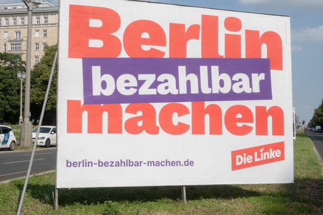 Berlin, Wahl, AGH, BVV, Plakate Berlin, Wahl, zum Abgeordnetenhaus und den Bezirksverordnetenversammlungen, AGH, BVV, Plakate, Die Linke Berlin Berlin GER *** Berlin, Election, AGH, BVV, Posters Berlin, Election, for the House of Representatives and the District Councils, AGH, BVV, Posters, Die Linke Berlin Berlin GER