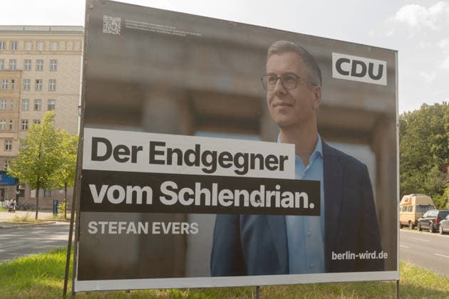 Berlin, Wahl, AGH, BVV, Plakate Berlin, Wahl, zum Abgeordnetenhaus und den Bezirksverordnetenversammlungen, AGH, BVV, Plakate, CDU Berlin Berlin GER *** Berlin, Election, AGH, BVV, Posters Berlin, Election, to the House of Representatives and the District Councils, AGH, BVV, Posters, CDU Berlin Berlin GER