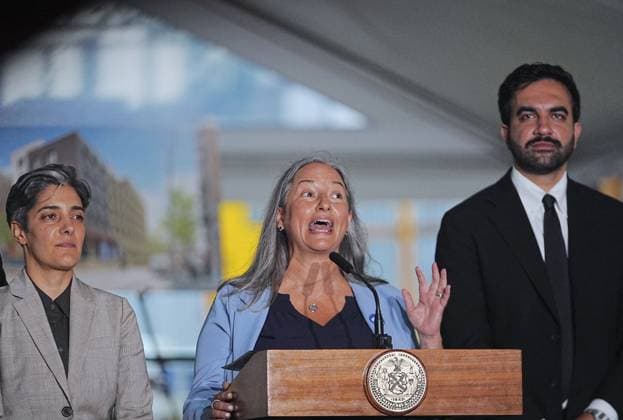 Mayor Mamdani breaks ground on an affordable housing project in the Bronx NEW YORK, UNITED STATES- AUGUST 3: Jennifer Mitchell, President and Chief Executive Officer of The Doe Fund, speaks during the groundbreaking ceremony for the Casanova Residence in the Bronx borough of New York City on Monday, Aug. 3, 2026. The new facility will serve as a supportive and affordable housing development for the community. Selcuk Acar Anadolu New York United States. Editorial use only. Please get in touch for any other usage.  Copyright: x2026xAnadoluxSelcukxAcarx