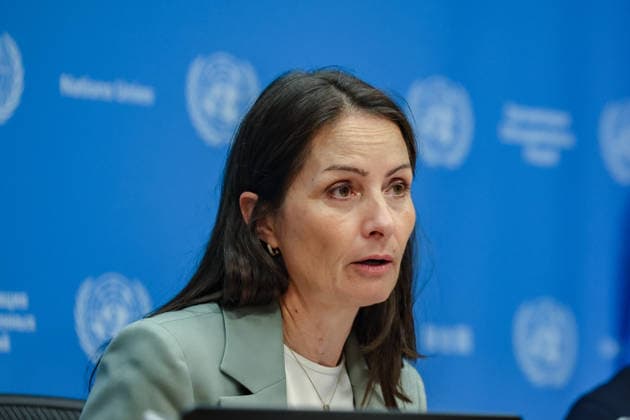 News Bilder des Tages #2 August 3, 2026, New York, New York, United States: United Nations Security Council President for August CHRISTINA MARKUS LASSEN, Permanent Representative of Denmark to the United Nations, briefs reporters at UNHQ following the start of DenmarkÃ¢â‚¬â ¢s Security Council presidency for the month of August. LASSEN took questions on the Middle East, DenmarkÃ¢â‚¬â ¢s approach to Ukraine, the second United Nations Secretary-General straw poll later this month, DenmarkÃ¢â‚¬â ¢s joint focus point with Bahrain, and Greenland. New York United States - ZUMAo116 20260803_znp_o116_001 Copyright: xBiancaxOterox