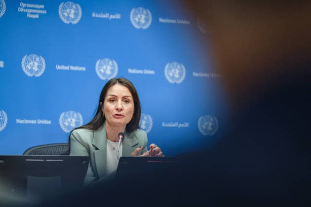 August 3, 2026, New York, New York, United States: CHRISTINA MARKUS LASSEN, Permanent Representative of Denmark to the United Nations, answers questions from reporters at UNHQ following the start of DenmarkÃ¢â‚¬â ¢s Security Council presidency for the month of August. LASSEN took questions on the Middle East, DenmarkÃ¢â‚¬â ¢s approach to Ukraine, the second United Nations Secretary-General straw poll later this month, DenmarkÃ¢â‚¬â ¢s joint focus point with Bahrain, and Greenland. New York United States  - ZUMAo116 20260803_znp_o116_021 Copyright: xBiancaxOterox