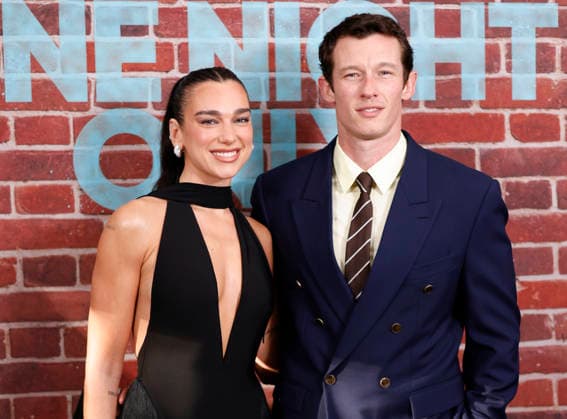 Dua Lipa and Callum Turner arrive on the red carpet at the One Night Only New York Premiere at SVA Theater on Monday, August 3, 2026 in New York City.  NYP20260803103 JOHNxANGELILLO