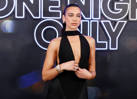 Dua Lipa arrives on the red carpet at the One Night Only New York Premiere at SVA Theater on Monday, August 3, 2026 in New York City.  NYP20260803112 JOHNxANGELILLO