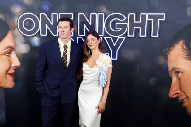 Monica Barbaro and Callum Turner arrive on the red carpet at the One Night Only New York Premiere at SVA Theater on Monday, August 3, 2026 in New York City.  NYP20260803141 JOHNxANGELILLO