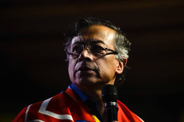 August 3, 2026, Bogota, Bogota D.C, Colombia: Colombian president Gustavo Petro speaks during a press conference and unveils his presidential portrait painted by Jaime Rojas at Casa de Narino in Bogota, Colombia on August 3, 2026 days before Petro leaves office. Photo bt: Long Visual Press Bogota Colombia - ZUMAvp1_ 20260803_zia_vp1_007 Copyright: xSebastianxBarrosx