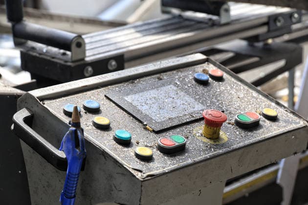 Dust covers a control panel in a workshop of a transport infrastructure facility damaged by a Russian strike in Odesa region, Ukraine, August 3, 2026. At least 13 civilians were injured in the attack, four of whom were hospitalised. The transport facility and nearby warehouses sustained significant damage. Thirteen cars and two buses were also wrecked. (Photo by Nina Liashonok Ukrinform) Russian troops attack transport infrastructure in Odesa region  Copyright: xNinaxLiashonokx