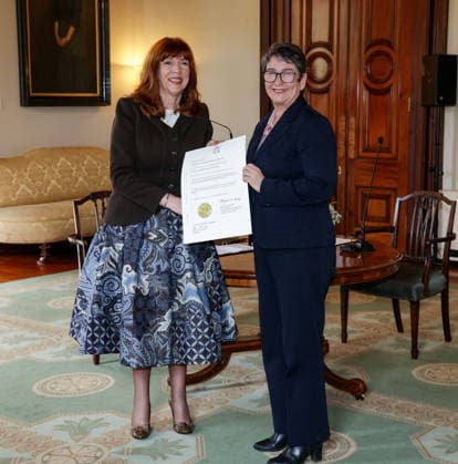 GOVERNMENT SWEARING IN DOORSTOP, Gardner Governor of Victoria Margaret Gardner following the swearing-in Minister Michaela Settle during the swearing-in of Ministers in the Ben Carroll Government at Government House in Melbourne, Tuesday, August 4, 2026. ( NO ARCHIVING MELBOURNE VICTORIA AUSTRALIA  Copyright: xIanxCurriex 20260804191161089999
