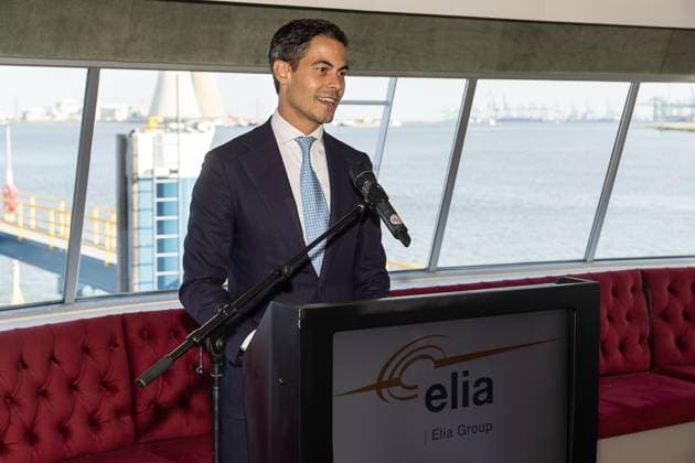 Netherlands Prime Minister Rob Jetten pictured during the launch of the Brabo project and the signing of a cooperation agreement between Elia and TenneT, who both operate the electricity transmission network in Belgian and in the Netherlands, Tuesday 04 August 2026.  JAMESxARTHURxGEKIERE 182725984