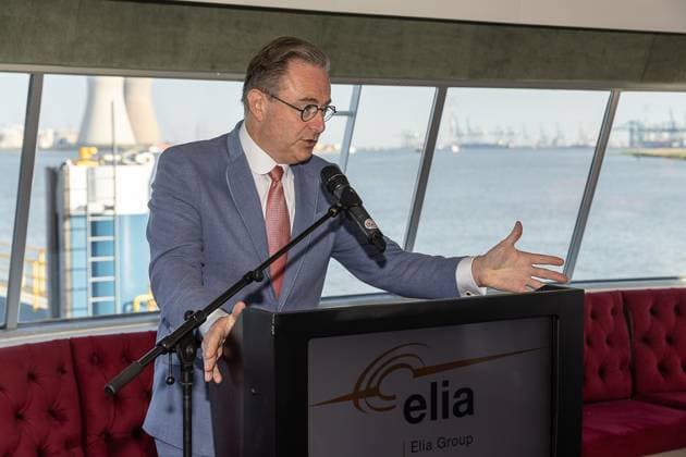 Belgium s Prime Minister Bart De Wever pictured during the launch of the Brabo project and the signing of a cooperation agreement between Elia and TenneT, who both operate the electricity transmission network in Belgian and in the Netherlands, Tuesday 04 August 2026.  JAMESxARTHURxGEKIERE 182725998