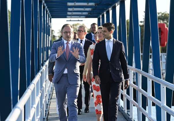Inauguration Of The Brabo Project LILLO, BELGIUM - AUGUST 04: Belgian Prime Minister Bart De Wever and Dutch Minister-President Rob Jetten are present at the Launch of the Brabo project and signing of a cooperation agreement between Elia and TenneT .At the Port of Antwerp, Elia and TenneT are celebrating the successful completion of the Brabo project, one of the most significant investments in Belgium s high-voltage grid over the past decade. ..(LUH)..on August 04, 2026 in Lillo, Belgium, 04 08 2026 Lillo Belgium  Copyright: xBertxVanxDenxBrouckex