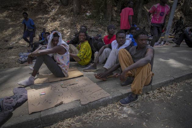 Migrant crisis in Cueta 03.08.2026. 03 08 26..An unprecedented border crisis has hit the Spanish North African enclave of Ceuta, where an estimated 60,000 migrants crossed from Morocco.  Copyright: xIanxWhittakerx NINTCHDBPICT001099241077
