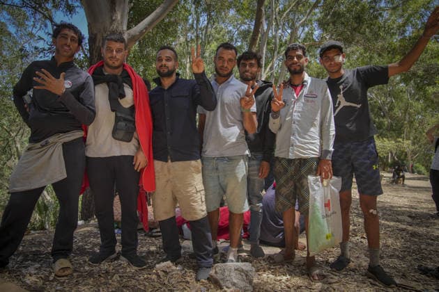 Migrant crisis in Cueta 03.08.2026. 03 08 26..An unprecedented border crisis has hit the Spanish North African enclave of Ceuta, where an estimated 60,000 migrants crossed from Morocco.  Copyright: xIanxWhittakerx NINTCHDBPICT001099241194