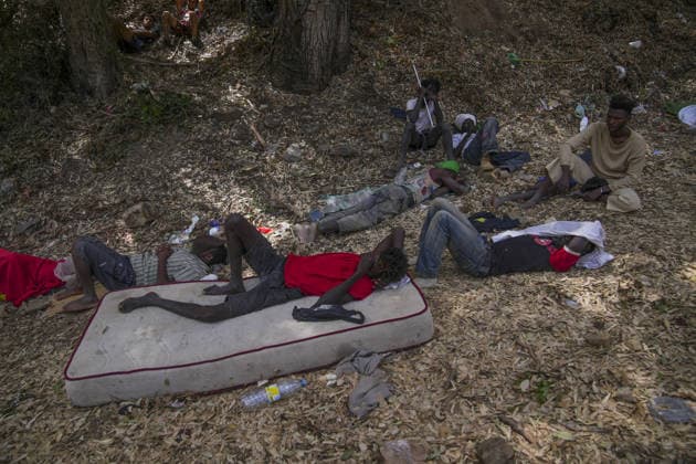Migrant crisis in Cueta 03.08.2026. 03 08 26..An unprecedented border crisis has hit the Spanish North African enclave of Ceuta, where an estimated 60,000 migrants crossed from Morocco.  Copyright: xIanxWhittakerx NINTCHDBPICT001099241271