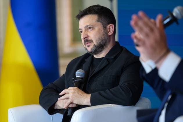 Zelenskyy attends meeting of Ukrainian diplomatic missions in Kyiv Ukrainian President Volodymyr Zelenskyy attends a meeting of heads of Ukraine s diplomatic missions abroad in Kyiv, Ukraine, on August 3, 2026. The meeting comes as Ukraine continues efforts to rally international support in its war with Russia, alongside changes introduced by Zelenskyy within the diplomatic service and state institutions. Photo by PRESIDENT OF UKRAINE apaimages Ukraine Ukraine Ukraine 030826_Ukraine_UPO_00(8).jpeg Copyright: xapaimagesxPRESIDENTxOFxUKRAINEx xapaimagesx