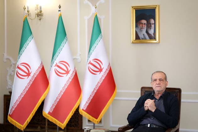 August 4, 2026, Tehran, Iran: Iranian President MASOUD PEZESHKIAN speaks during an interview in Tehran. Tehran Iran - ZUMAi98_ 20260804_zih_i98_006 Copyright: xIranianxPresidencyx