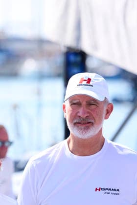 August 4, 2026, Bahia De Palma, Balearic Islands, Spain: King Felipe VI of Spain competes on board of Ã¢â‚¬ËœHispaniaÃ¢â‚¬â ¢ during 44th Copa del Rey MAPFRE Sailing Cup, day 1 at Real Club Nautico de Palma on August 4, 2026 in Bahia de Palma, Spain .The Spanish Navy sailing yacht Ã¢â‚¬ËœHispaniaÃ¢â‚¬â ¢ races in the 44th Copa del Rey MAPFRE Sailing Cup, replacing the Aifos, the yacht King Felipe VI has raced for nearly 20 years Bahia De Palma Spain  - ZUMAg15_ 20260804_zaf_g15_046 Copyright: xJackxAbuinx