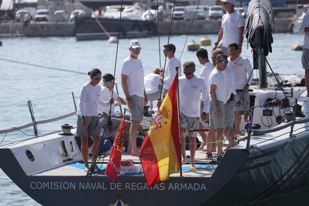 King Felipe arrives at the marina in Palma de Mallorca to take part in the Copa del Rey Mapfre King Felipe VI boarding the Hispania alongside the rest of the crew on 4 August 2026 in Palma de Mallorca (Spain). KING. 04 Aug 2026 Pictured: King Felipe VI boarding the Hispania alongside the rest of the crew on 4 August 2026 in Palma de Mallorca (Spain). KING;REGATTAS;HARBOUR;SAILING;CUP Raúl Terrel Europa Press 08 04 2026.  Copyright: xThexMegaxAgencyxEuropaxPressx xMEGAx