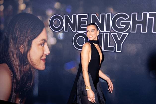 Dua Lipa at arrivals for ONE NIGHT ONLY Premiere, SVA (School for the Visual Arts) Theatre, New York, NY, August 03, 2026. Photo By: Ryan Billings Everett Collection ONE NIGHT ONLY Premiere PUBLICATIONXNOTxINxCANxCHNxFRAxITAxJPNxNORxPOLxRUSxESPxUKxUSA