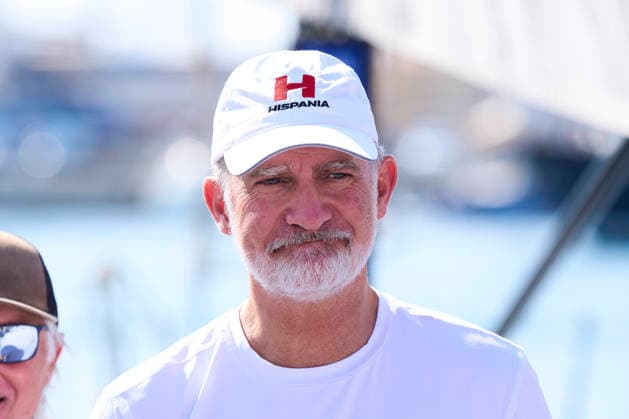 04-08-2026 King Felipe VI of Spain during 44th Copa del Rey MAPFRE Sailing Cup, day 1 in Palma, Spain . The Spanish Navy sailing yacht Hispania races in the 44th Copa del Rey MAPFRE Sailing Cup, replacing the Aifos, the yacht King Felipe VI has raced for nearly 20 years. No Spain Â  Copyright: xPPEx