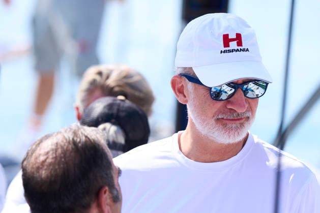 04-08-2026 King Felipe VI of Spain during 44th Copa del Rey MAPFRE Sailing Cup, day 1 in Palma, Spain . The Spanish Navy sailing yacht Hispania races in the 44th Copa del Rey MAPFRE Sailing Cup, replacing the Aifos, the yacht King Felipe VI has raced for nearly 20 years. No Spain Â  Copyright: xPPEx