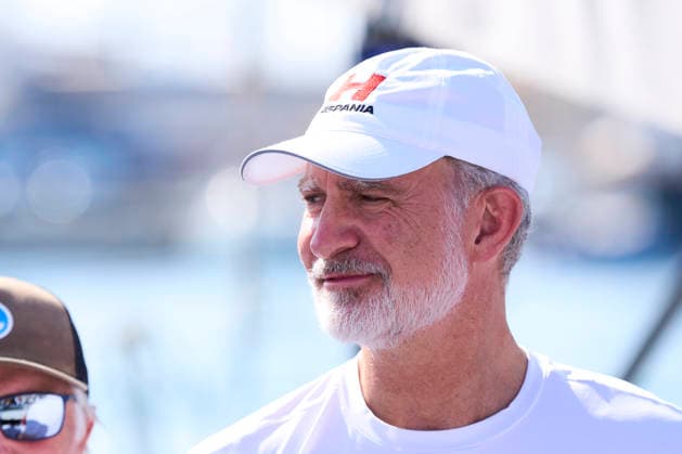 04-08-2026 King Felipe VI of Spain during 44th Copa del Rey MAPFRE Sailing Cup, day 1 in Palma, Spain . The Spanish Navy sailing yacht Hispania races in the 44th Copa del Rey MAPFRE Sailing Cup, replacing the Aifos, the yacht King Felipe VI has raced for nearly 20 years. No Spain Â  Copyright: xPPEx