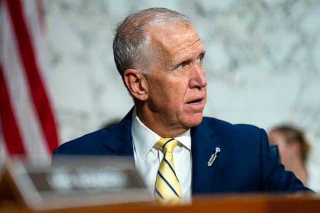 Sen. Thom Tillis, R-NC, attends a Senate Judiciary Committee business meeting to vote on Acting Attorney General Todd Blanche s nomination to be Attorney General at the U.S. Capitol in Washington, DC on Tuesday, August 4, 2026. Blanche s nomination had been held up over concerns from Sen. John Cornyn, R-TX, and Tillis, but they reached a deal to end the standoff after Blanche agreed to withhold President Donald Trump s $1.8 billion anti-weaponization fund.  WAP20260804300 BONNIExCASH