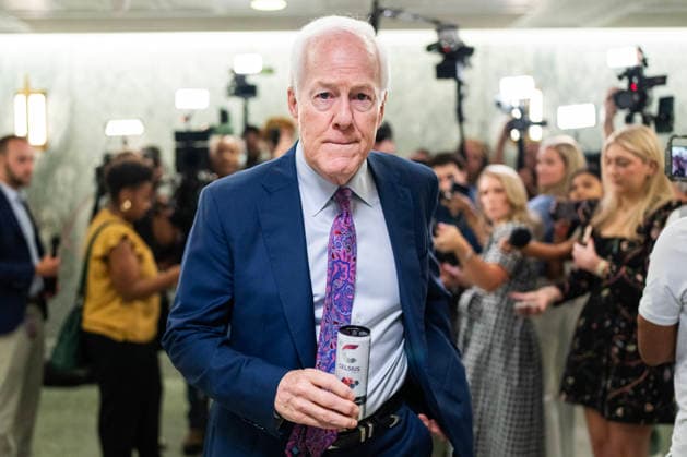 Todd Blanche Mark Up TW UNITED STATES - AUGUST 4: Sen. John Cornyn, R-Texas, arrives to the Senate Judiciary Committee mark up on the nomination of Todd Blanche to be attorney general, in Hart building on Tuesday, August 4, 2026. (Tom Williams CQ Roll Call) Washington DC United States EDITORIAL USE ONLY Copyright: x2026xCQ-RollxCall,xInc.x TomxWilliamsx rollcallpix172340