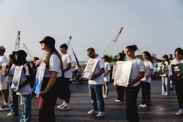 August 4, 2026, Beirut, Lebanon: BEIRUT, LEBANON Ã¢â‚¬ AUGUST 4, 2026: Families of victims gather at the Port of Beirut to mark the sixth anniversary of the Beirut port explosion. The blast, caused by the detonation of large quantities of ammonium nitrate stored at the port on August 4, 2020, killed more than 200 people, injured thousands and caused widespread destruction across the Lebanese capital. During the commemoration, relatives carried portraits of those who died and renewed calls for justice and accountability as the investigation into the explosion remains unresolved. Beirut Lebanon - ZUMAq101 20260804_zna_q101_123 Copyright: xManonxRocax