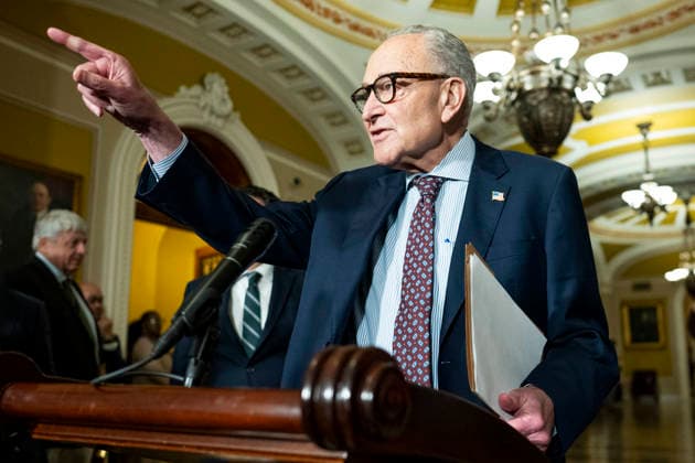 August 4, 2026, Washington, District Of Columbia, USA: Senate Minority Leader CHUCK SCHUMER (D-NY) speaking at a press conference at the U.S. Capitol in Washington, DC. Washington USA - ZUMAb161 20260804_aap_b161_015 Copyright: xMichaelxBrochsteinx